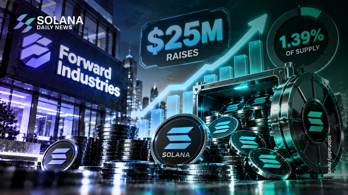 Forward Industries Raises $25M to Buy More SOL After Reaching 1.39% of Supply