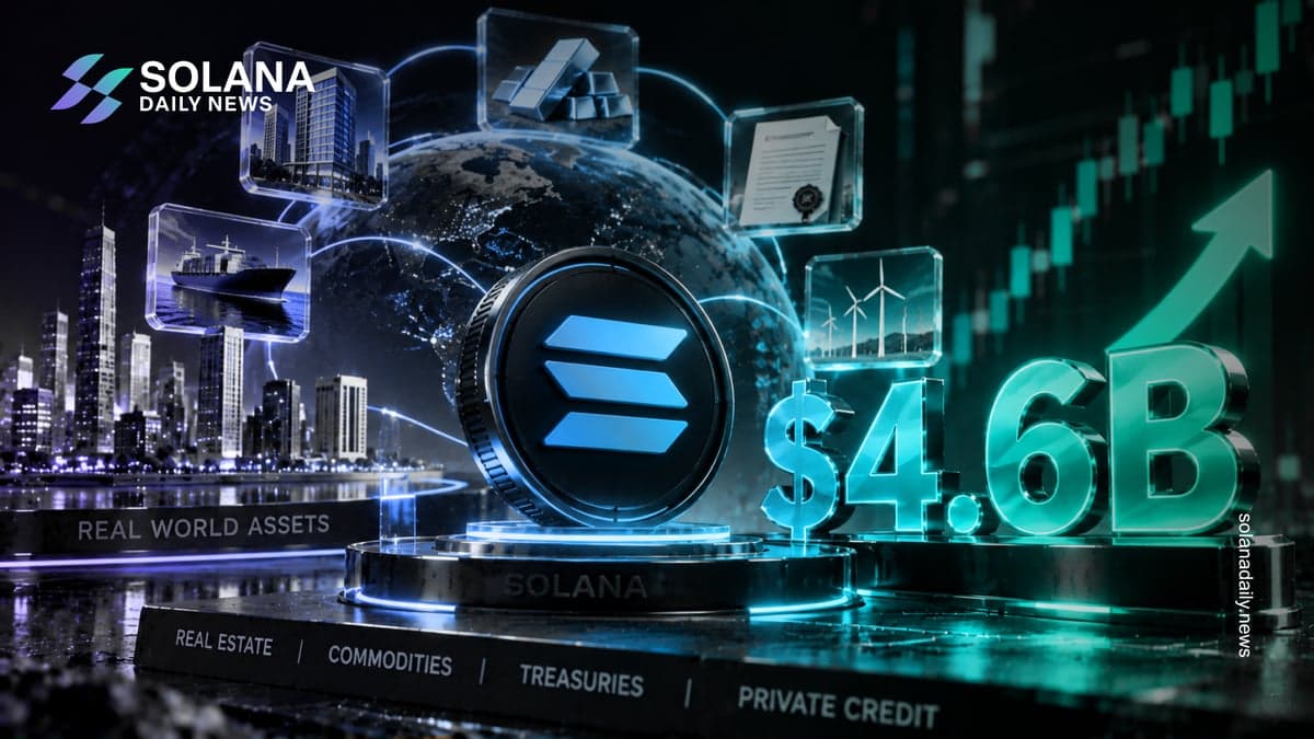 Solana RWA Ecosystem Reaches Record $4.6B in Value
