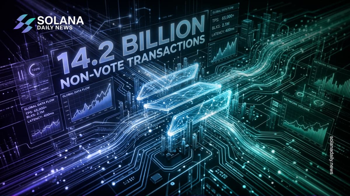 Solana Records 14.2B Non-Vote Transactions in Q3 2026